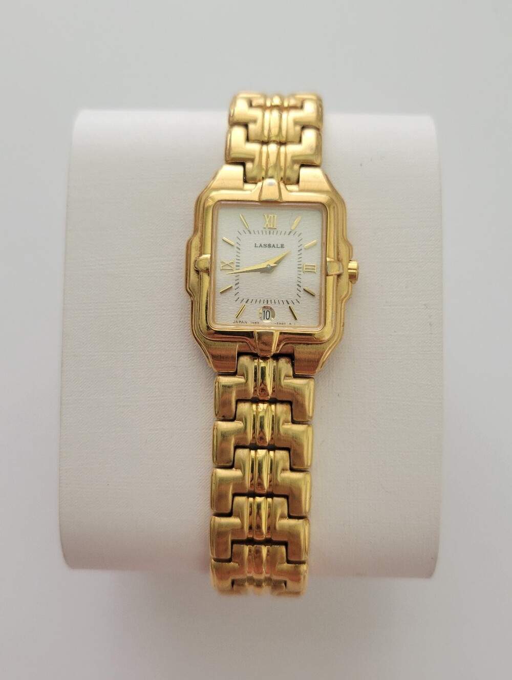 Lassale Seiko Watch 7N89-5A29 Stainless Steel Sapphire Crystal New Battery 6.5".